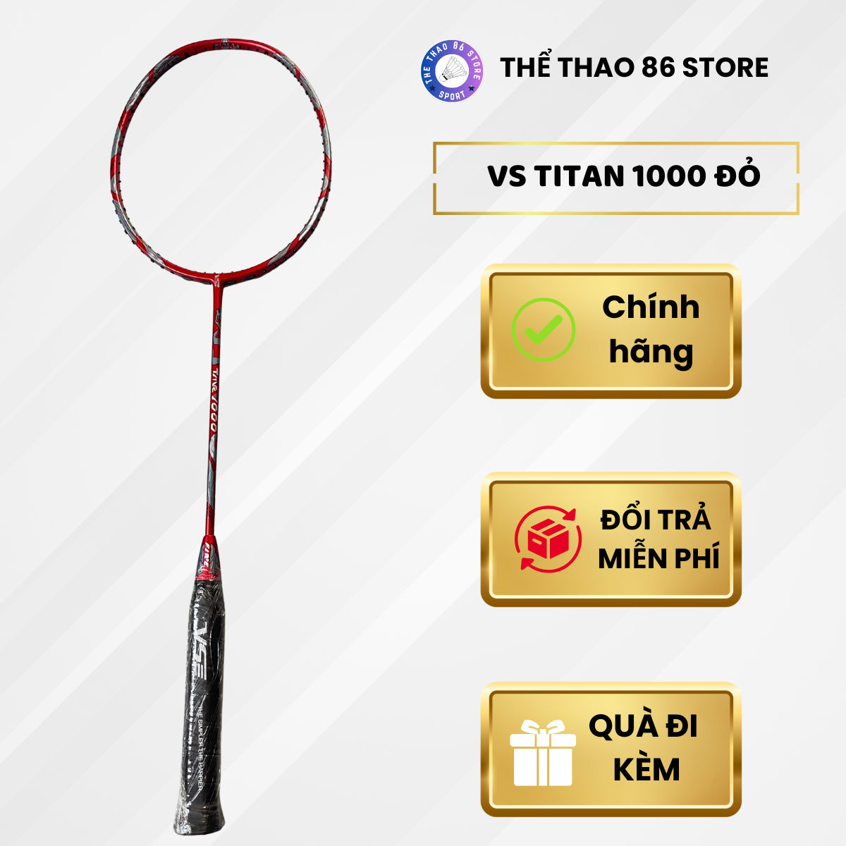 Vợt cầu lông VS Titan 1000 2025 màu đỏ